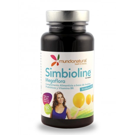 Simbioline Megaflora® , es un complemento alimenticio a base de Inulina, probióticos y Vitamina B6. Aporta hasta 35.000 millones